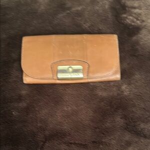 Tan Leather Women's Clutch